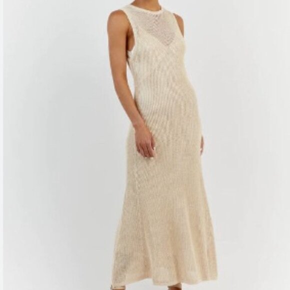 Dissh OPHELIA NATURAL CROCHET MAXI DRESS - Picture 2 of 3